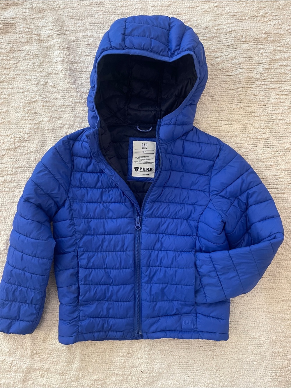 GAP Youth Royal Blue Hooded Lightweight Puffer Jacket